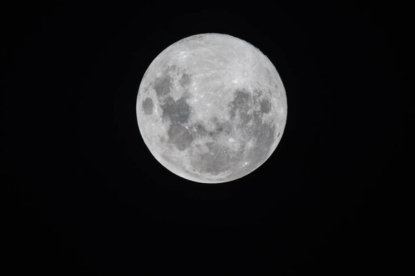 Full Moon on Easter Saturday, 31 March 2018 over Central Coast, NSW, Australia.