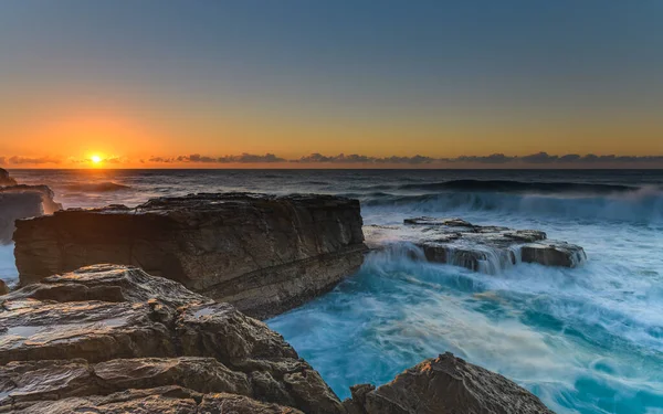 Capturando Amanecer Desde North Avoca Beach Costa Central Nsw Australia —  Fotos de Stock