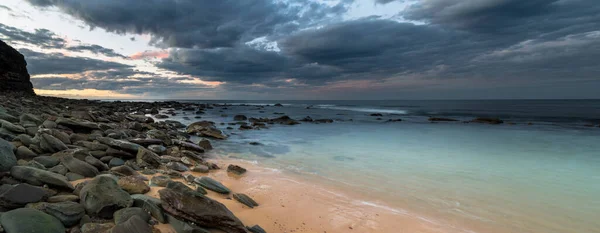 Sunrise Seaside Copacabana Central Coast Nsw Australie Image Fusionner Panorama — Photo