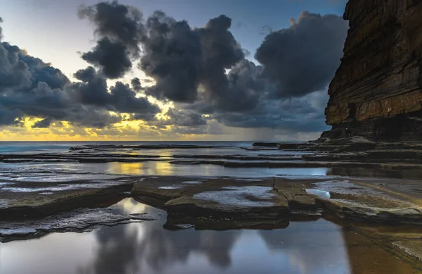 Capturando Amanecer Desde Skillion Terrigal Costa Central Nsw Australia — Foto de Stock