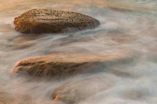 Rocce Mare Guardare Sole Sorgere North Avoca Beach Avoca Beach — Foto Stock