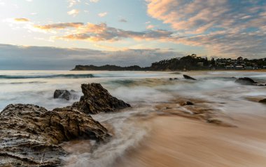 Sunrise Seascape Taken at Malua Bay, Eurobodalla Shire, New South Wales, South Coast, Avustralya