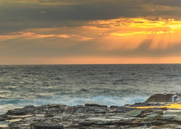 Aufnahme Des Sonnenaufgangs Vom Avoca Beach Der Central Coast Nsw — Stockfoto