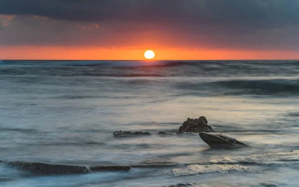 Capturing Sunrise Toowoon Bay Beach Central Coast Nsw Australia — Stock Photo, Image