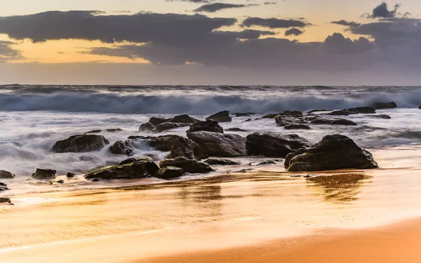 Felhős Reggel Strandon Killcare Beach Central Coast Nsw Ausztrália — Stock Fotó