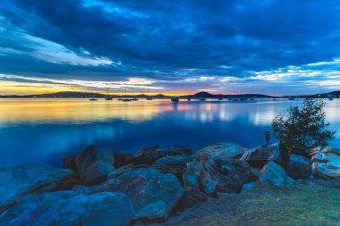 Şafak vakti Koolewong Sahili, Koolewong, Merkez Sahili, NSW, Avustralya