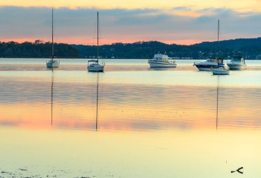 Koolewong Foreshore 'da gün doğumu, Koolewong, Central Coast, NSW, Avustralya