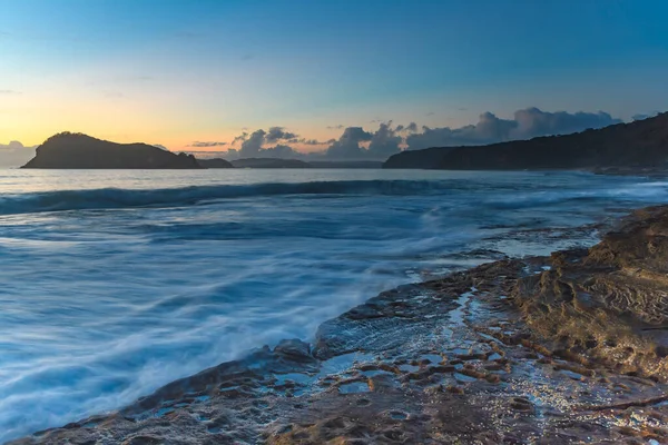 Закат Солнца Перл Бич Центральное Побережье Новый Южный Уэльс Австралия — стоковое фото