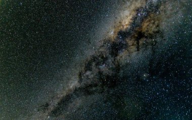 Samanyolu gece gökyüzü. Ophir Rd, Orange, New South Wales, Avustralya 'da bir arazide çekilmiş.