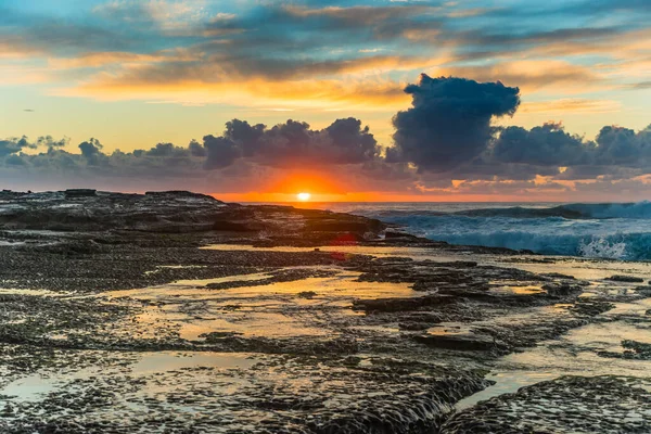 Sunrise Seascape Taken Spoon Bay Wamberal Central Coast Nsw Australia — Stock Photo, Image