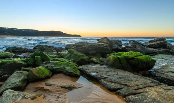 Ξημέρωμα Θαλασσογραφία Στο Killcare Beach Κεντρική Ακτή Nsw Αυστραλία — Φωτογραφία Αρχείου