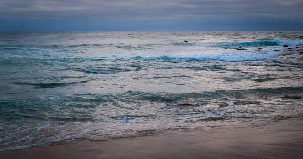 Felhőtlen Hajnali Tengerpart Macmasters Beach Central Coast Nsw Ausztrália Bouddi — Stock Fotó