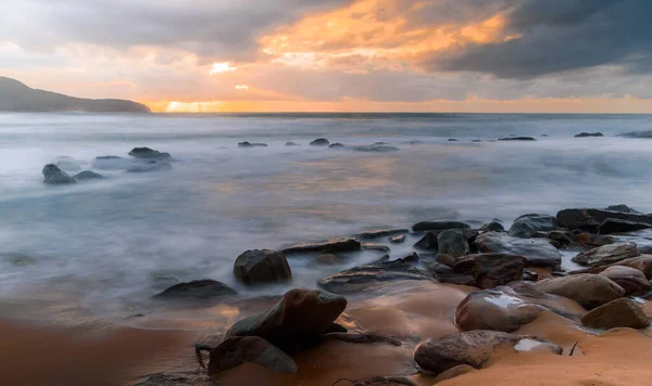Suave Paisaje Marino Amanecer Killcare Beach Costa Central Nsw Australia — Foto de Stock