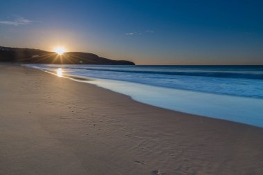 Killcare Beach 'ten Sunrise Seascape Central Coast, NSW, Avustralya.