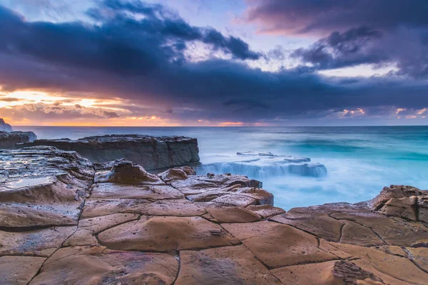 Szüret Naplemente Tuggerah Tónál Canton Beachen Nsw Központi Partján Ausztráliában — Stock Fotó