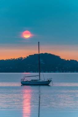 Koolewong rıhtımında NSW, Avustralya 'daki Streaky Sun..