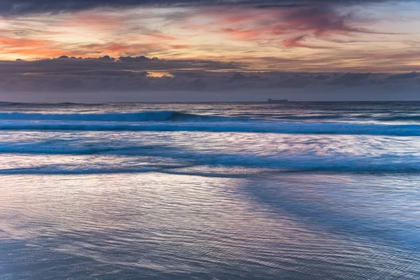 Sunrise Seaside Caves Beach City Lake Macquarie Hunter Region Nsw — Stock Photo, Image