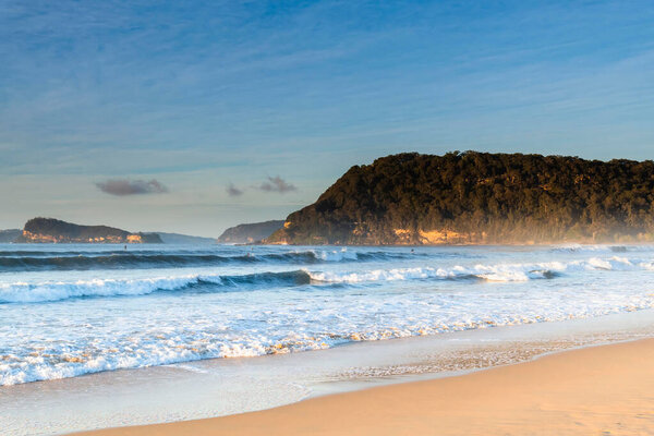 Early Morning Winter's Day Seascape at Umina Beach on the Central Coast, NSW, Australia.