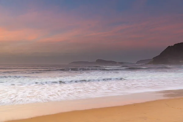 소프트하 클라우드 Seascape Sunrise Umina Beach Central Coast Nsw Australia — 스톡 사진