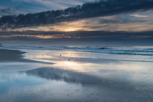 Soluppgång Vid Havet Från Caves Beach Staden Lake Macquarie Hunter — Stockfoto