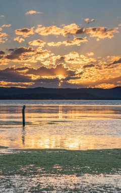 Sunset over Long Jetty on the Central Coast of NSW, Australia. clipart