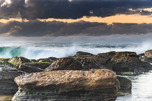 Paisaje Marino Amanecer Con Nubes Killcare Beach Costa Central Nsw — Foto de Stock