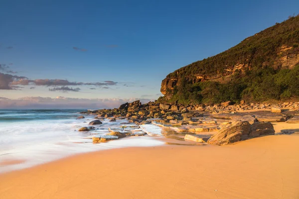 Paysage Marin Lever Soleil Avec Nuages Killcare Beach Sur Côte — Photo