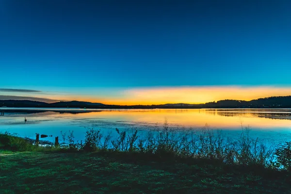 Gentle Sunrise Waterscape Bij Woy Woy Waterfront Aan Central Coast — Stockfoto