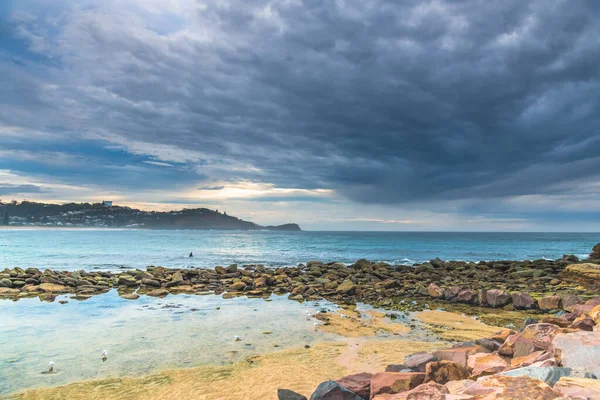 Nubes Mar Por Mañana Temprano Avoca Beach Costa Central Nsw — Foto de Stock