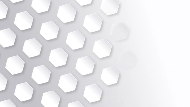 Appearance of hexagon pattern background. Seamless loop — Stock Video