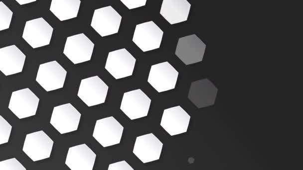 Appearance of hexagon pattern background. Seamless loop — Stock Video