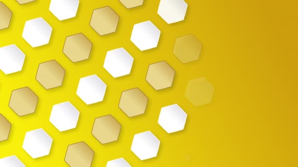 Utseende av hexagon mönster bakgrund. Sömlös ögla — Stockvideo