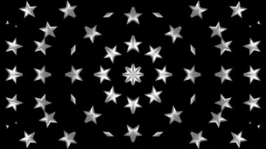 Yıldızlar dönen animasyon 3d arkaplansız döngü