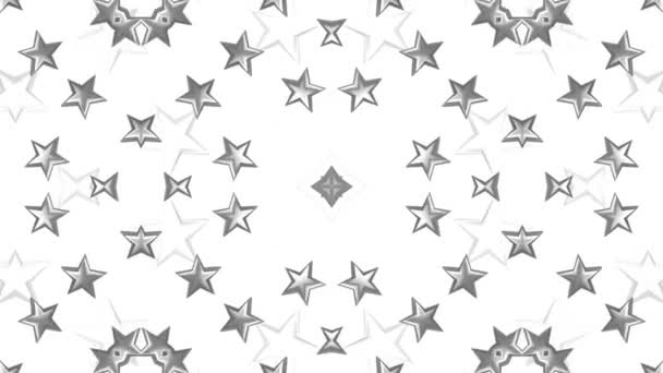 Étoiles rotation animation 3d fond boucle transparente — Video