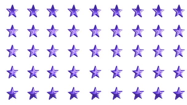Estrelas animação rotativa 3d fundo sem costura loop — Vídeo de Stock