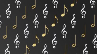 Müzik notaları pürüzsüz kalıp arkaplanı.