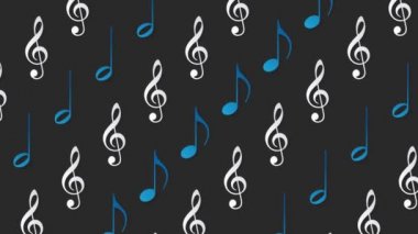 Müzik notaları pürüzsüz kalıp arkaplanı.