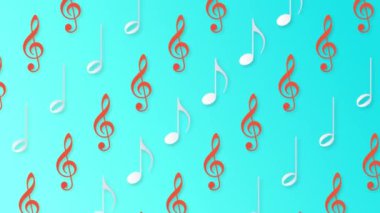 Müzik notaları pürüzsüz kalıp arkaplanı.