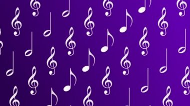 Müzik notaları pürüzsüz kalıp arkaplanı.