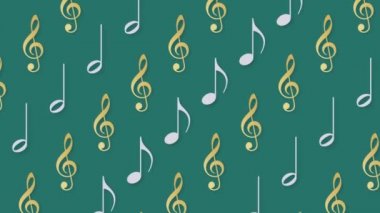 Müzik notaları pürüzsüz kalıp arkaplanı.