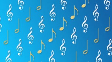 Müzik notaları pürüzsüz kalıp arkaplanı.