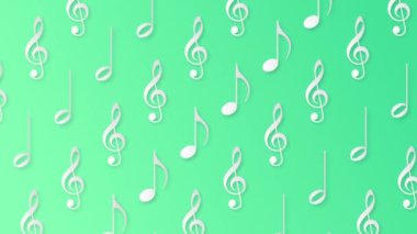 Müzik notaları pürüzsüz kalıp arkaplanı.