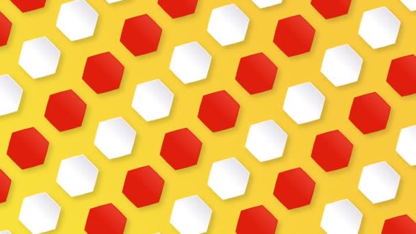 シームレスループ六角形のパターンの背景 — ストック動画