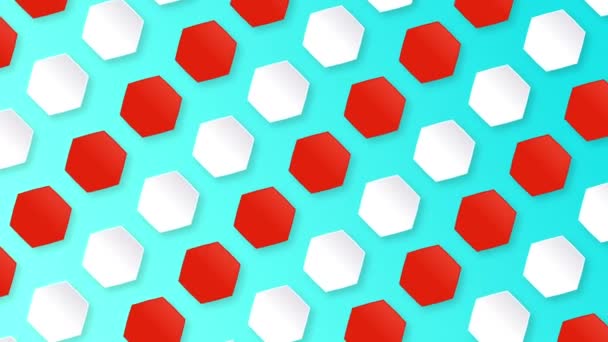 シームレスループ六角形のパターンの背景 — ストック動画