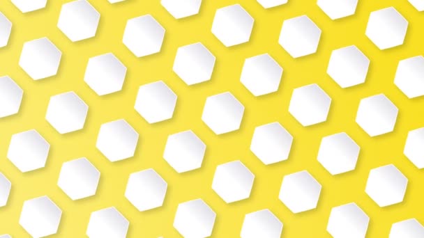 Seamless loop hexagon pattern background — Stock Video