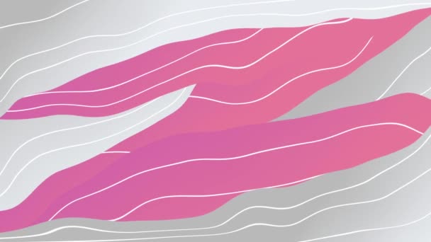 추상적 배경의 다채 로운 선을 그리는 일 — 비디오