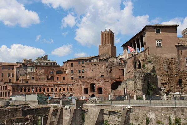 Famosos Fóruns Romanos Roma Centro Cidade Itália — Fotografia de Stock