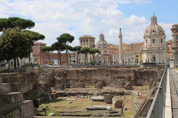 Famosos Fóruns Romanos Roma Centro Cidade Itália — Fotografia de Stock