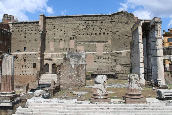 Beroemde Romeinse Forums Rome Centrum Van Italië — Stockfoto