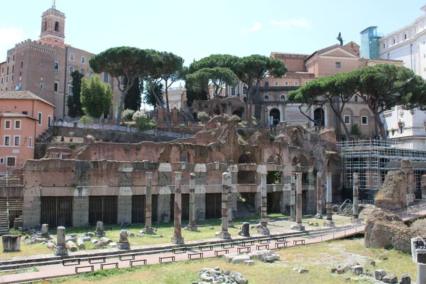 Famosos Fóruns Romanos Roma Centro Cidade Itália — Fotografia de Stock